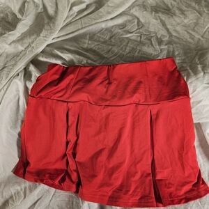 Vibrant Red Skort